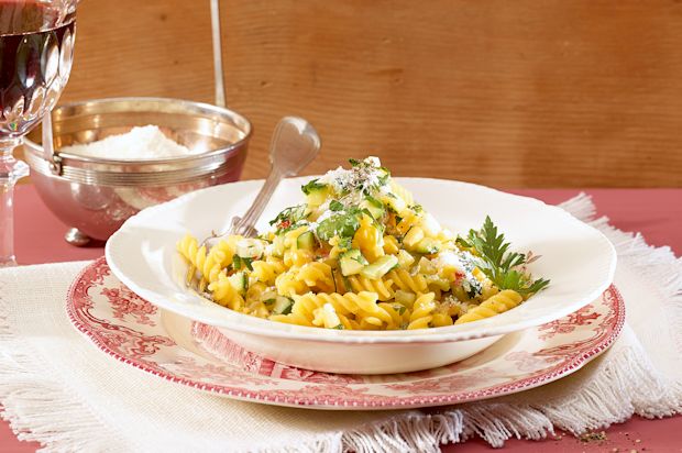 Mais-Pasta mit Zucchetti
