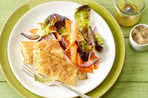 Strudelteigrollen mit Zucchetti