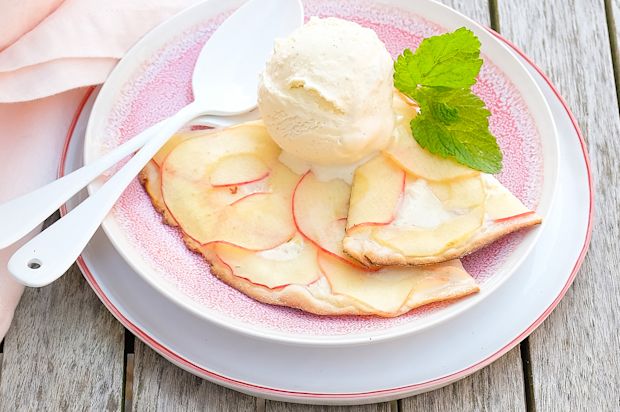 Apfel-Flammkuchen