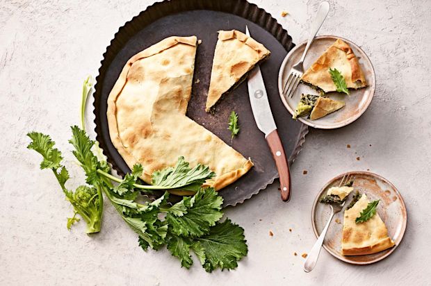 Ligurische Tarte mit Cima di rapa