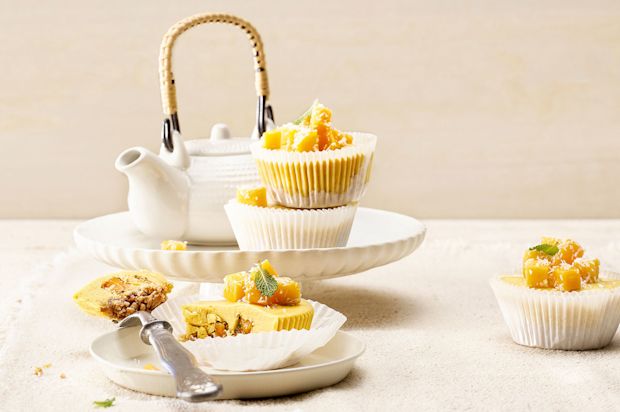 No-Bake-Muffins mit Mango und Kokos