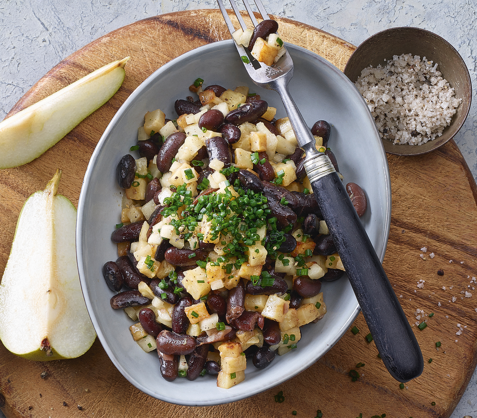 Salat von schwarzen Bohnen mit Birnen- Sellerie-Vinaigrette - Annemarie ...