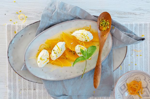 Süsses Labneh mit Orangen und Honig