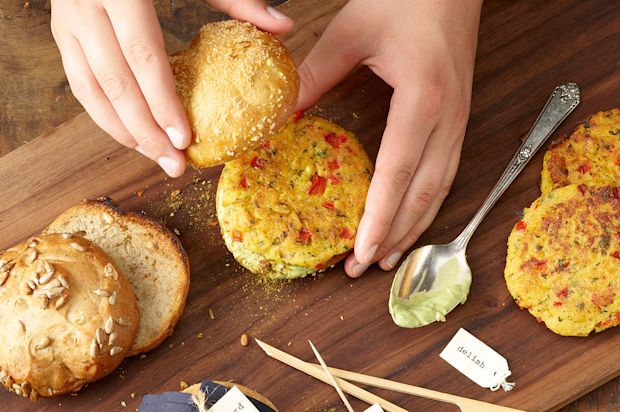 Polenta-Süssmais-Burger