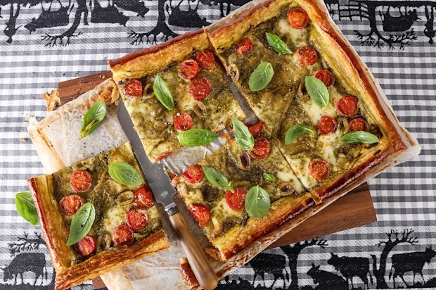 Schnelle Pesto-Tarte
