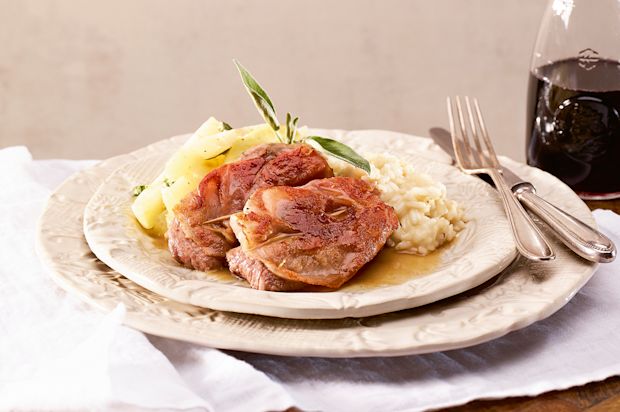 Lamm-Saltimbocca mit Zitronen-Kohlrabi
