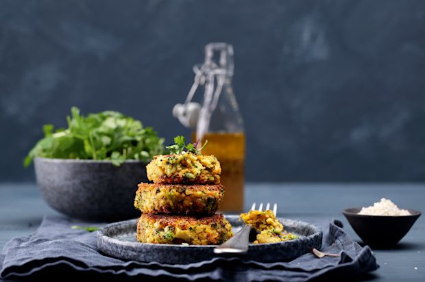 Kichererbsen-Broccoli-Küchlein