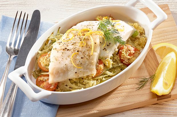 Zander auf Gemüse-Couscous