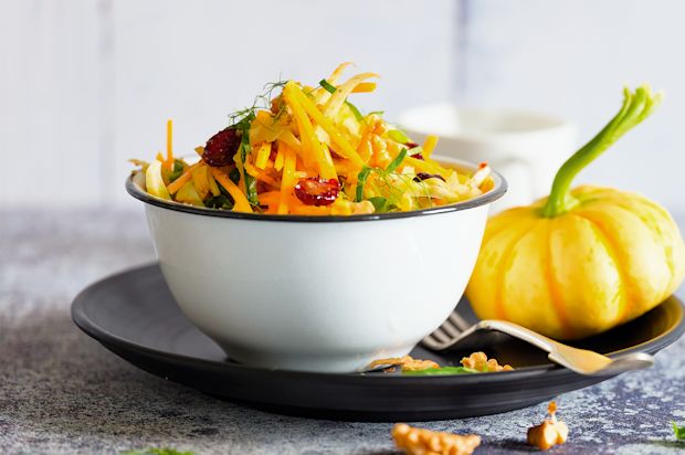 Roher Kürbis-Fenchel- Salat