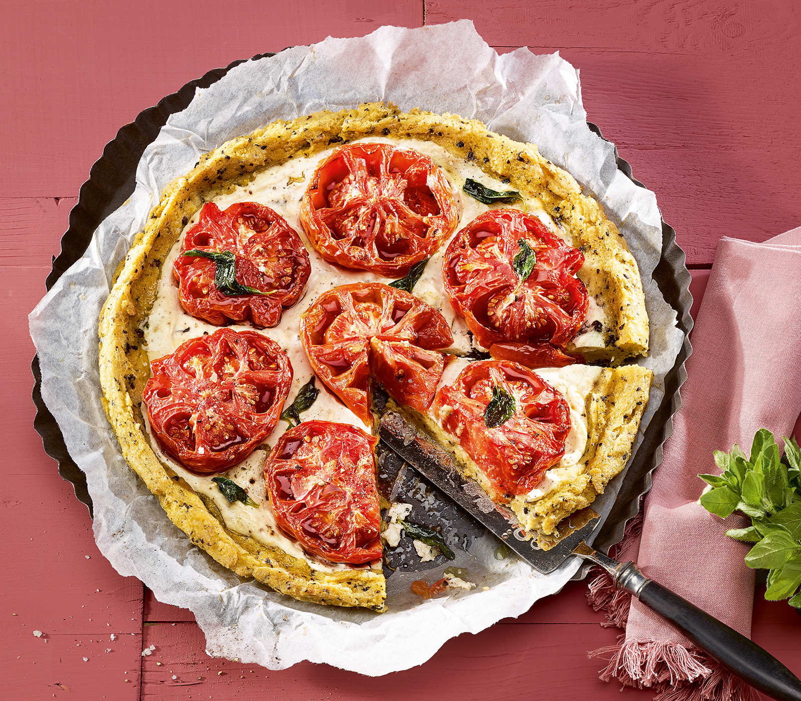 Polenta Tarte Mit Tomaten Annemarie Wildeisens Kochen