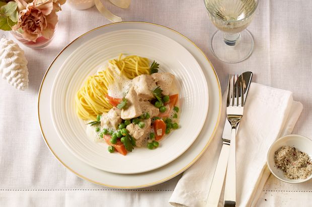 Pouletwürfel in Gemüsesauce