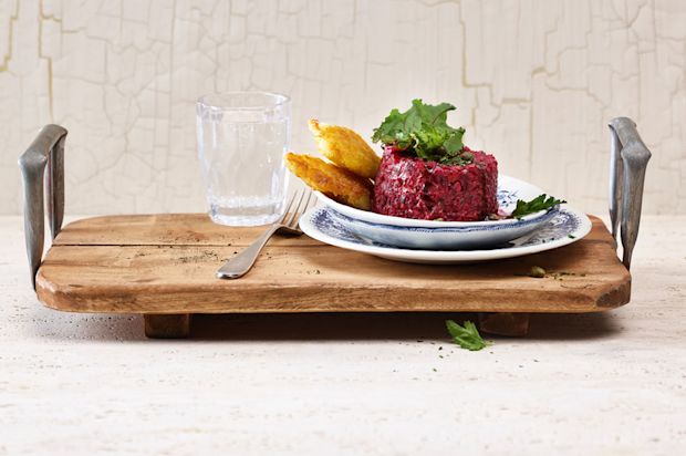 Kartoffelpuffer mit Randentatar