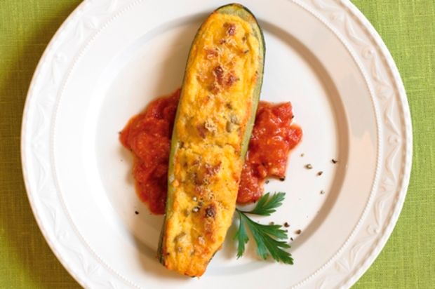 Zucchetti mit cremiger Olivenpolenta