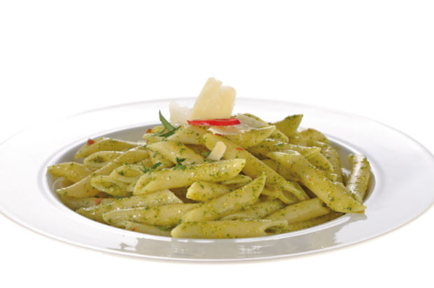 Penne mit scharfem Petersilienpesto