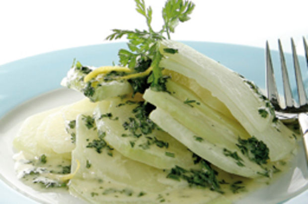 Kohlrabi in Kerbelrahm