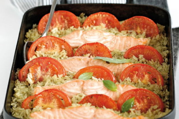 Reisauflauf mit Lachs