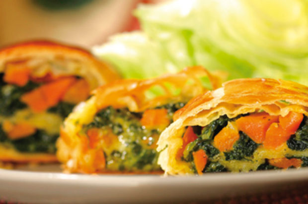 Spinat-Rüebli-Strudel