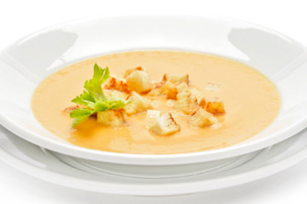 Kürbissuppe mit Käse