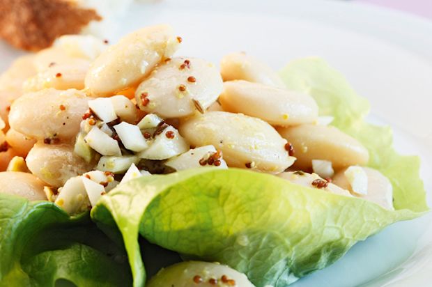 Bohnensalat mit Fenchel und Apfel-Senf-Dressing