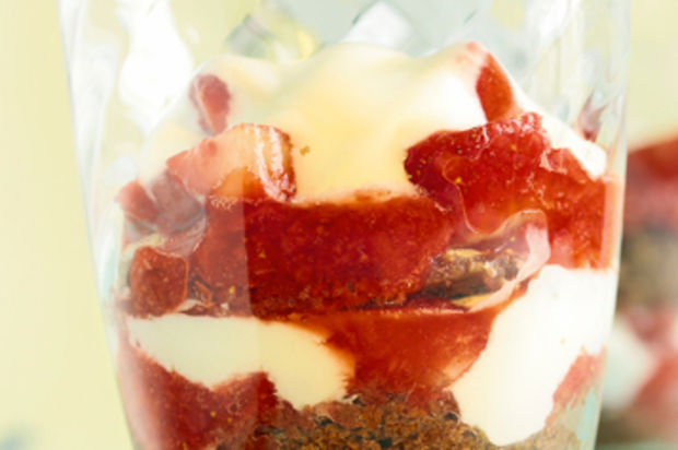 Schokoladen-Erdbeer-Trifle