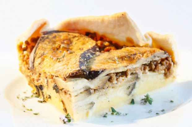 Auberginen-Hackfleisch-Kuchen
