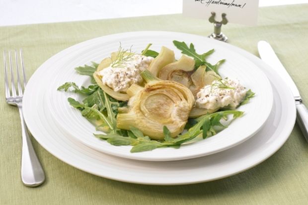 Gebratener Fenchel mit Hüttenkäse