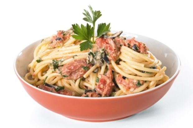 Feurige Spaghetti mit Ofentomaten