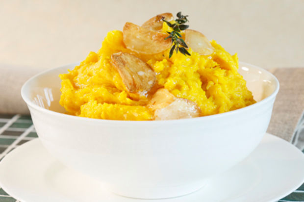 Kürbis-Knoblauch-Püree