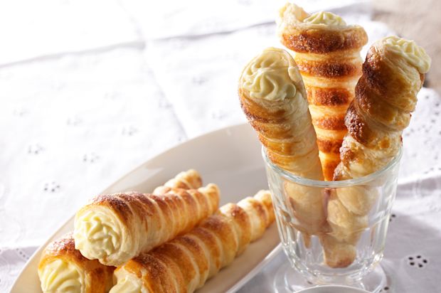 Blätterteig-Cornets mit Zitronencreme
