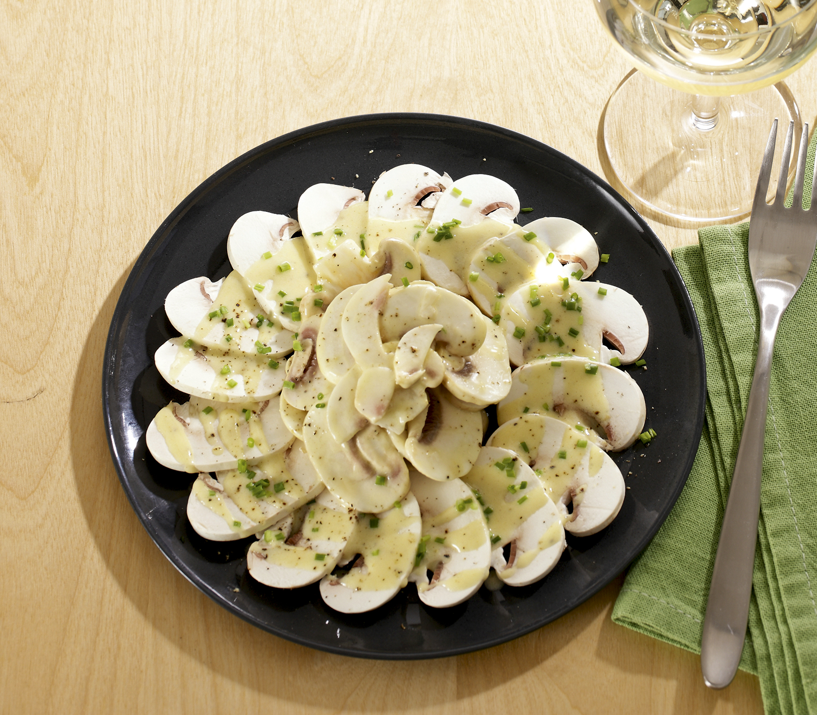 Champignon-Carpaccio an Senf-Dressing - Annemarie Wildeisens KOCHEN