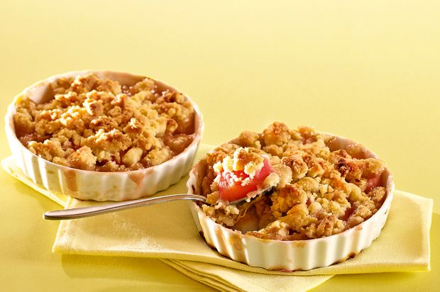 Rhabarber-Bananen-Crumble