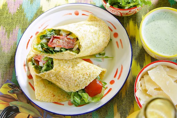 Fajitas mit Ofengemüse und Kräutersauce