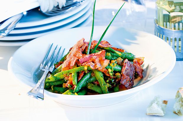 Bohnensalat mit Speck