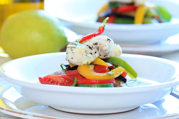 Ratatouillesalat mit Baudroie