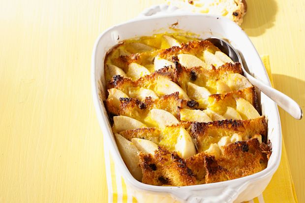 Birnen-Panettone-Auflauf