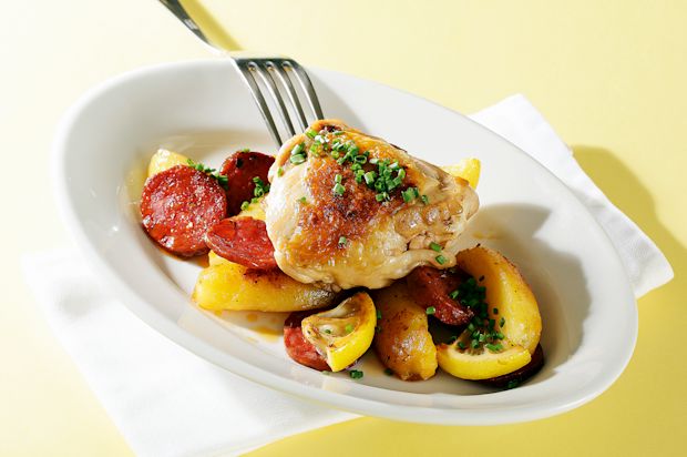 Poulet mit Chorizo
