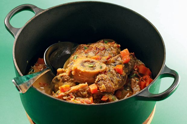 Kalbshaxen an Zitronensauce