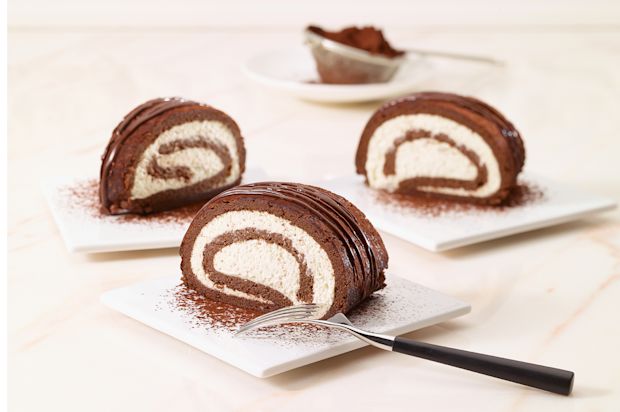 Schokoladentruffes-Roulade