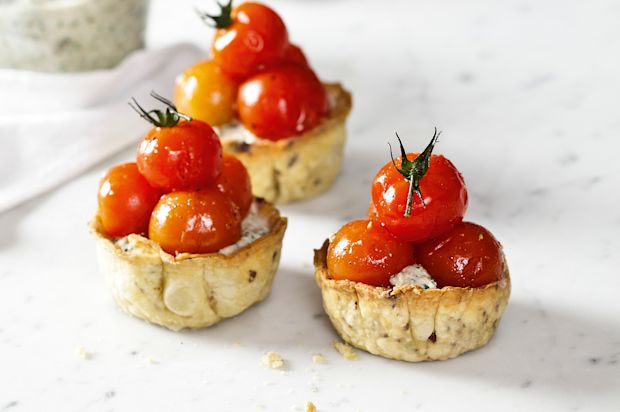 Auberginen-Tomaten-Tartelettes
