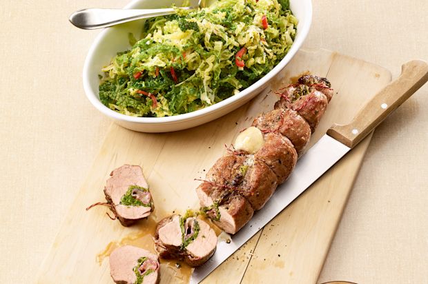 Schweinsfilet mit Wirz an Marsalajus