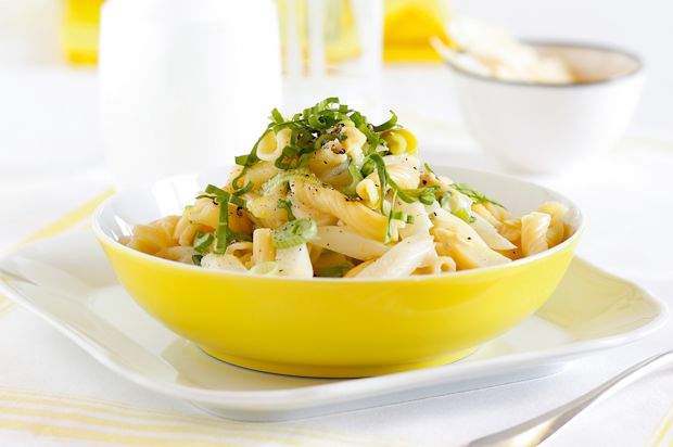 Pasta an Spargelsauce mit Bärlauch