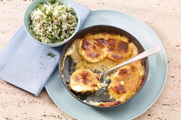 Überbackene Roquefort-Eier
