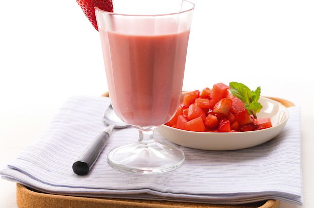 Wassermelonen-Erdbeer-Süppchen