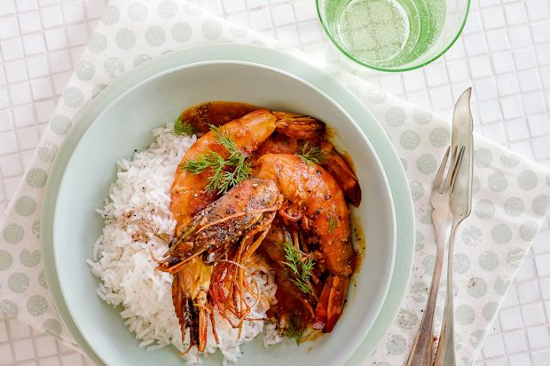 Gebratene Chili-Riesencrevetten
