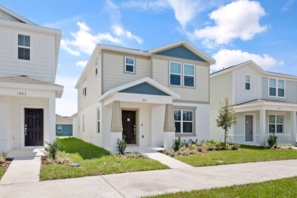Three newly built homes