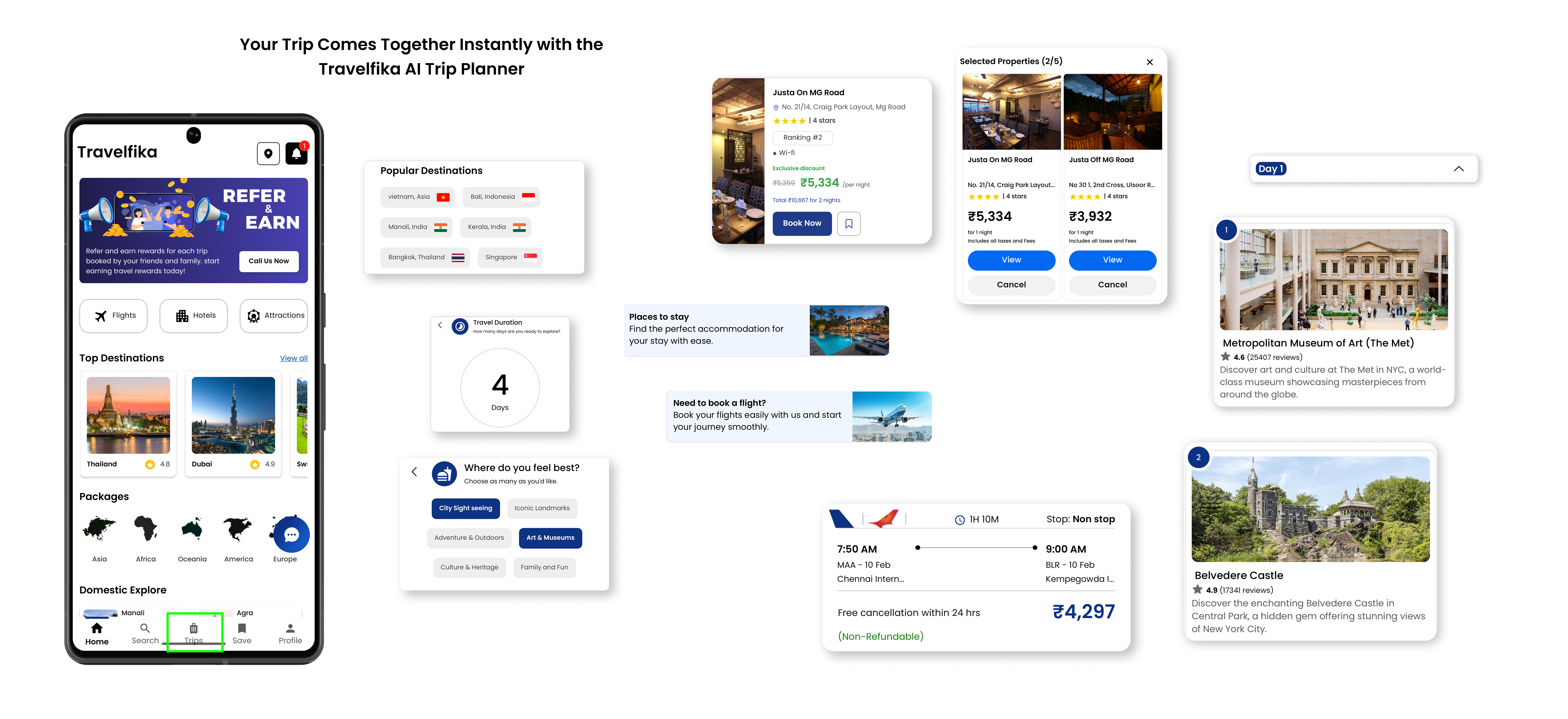 Your Trip Comes Together Instantly