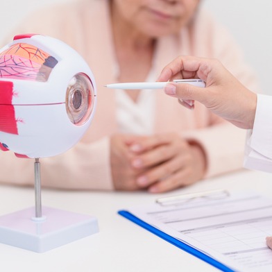 Senior Eye Exam for Macular Degeneration Treatment