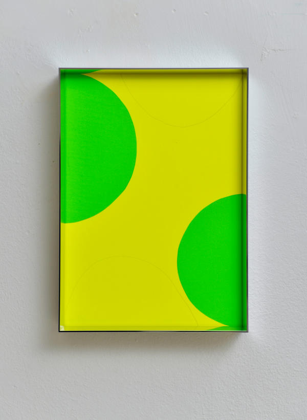 Schumann green yellow paper cut framed 