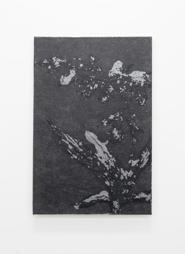 Kragelund fibreglass canvas black white grey abstract flower 