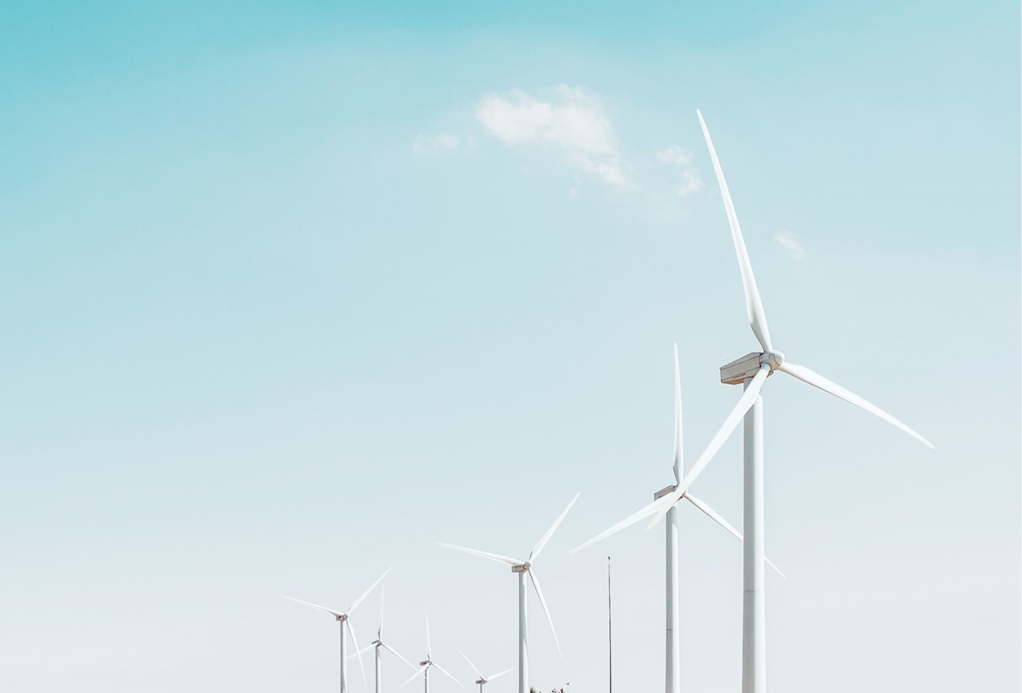 Wind turbines clear background